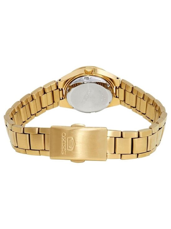 NWT Seiko Series 5 Automatic Gold Dial Ladies Watch